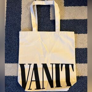 Vanity Fair Logo Magazine Canvas Beige Tote Bag BRAND NEW